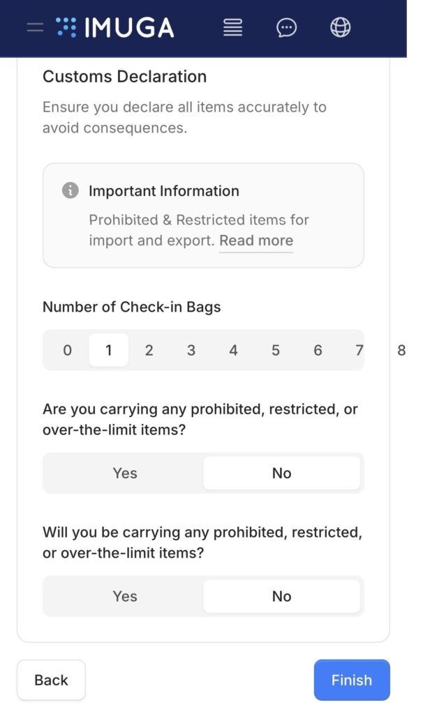 IMUGA登録最後のページ